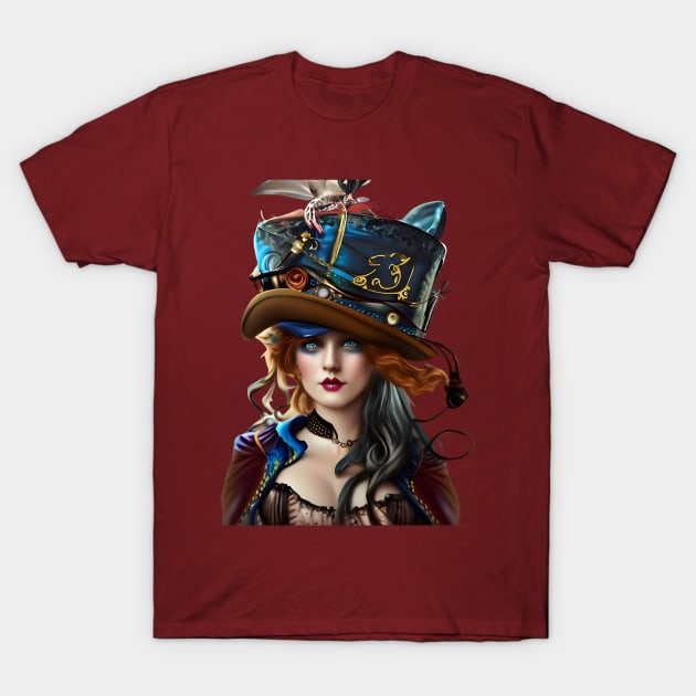 Victorian Steampunk Lady T-Shirt by Tuff Tees